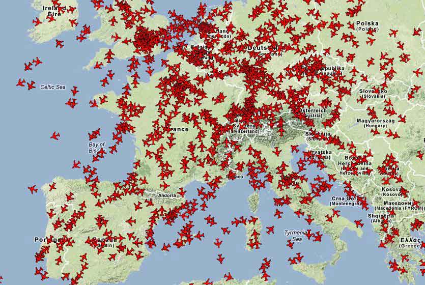 come controllare il traffico aereo