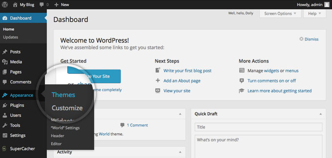 come creare un sito wordpress