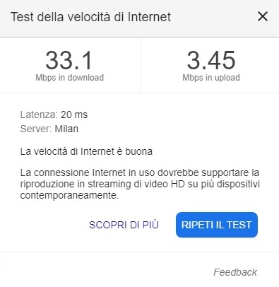 Come fare uno SpeedTest