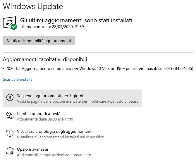 come disattivare gli aggiornamenti automatici di windows